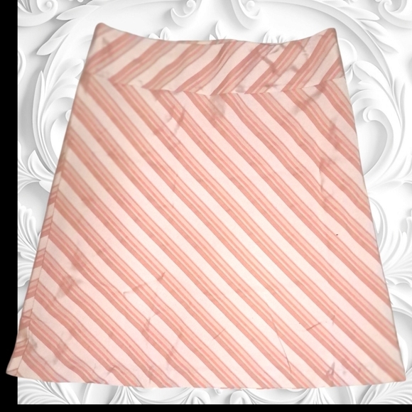 Banana Republic Mini Satin Peach Striped Skirt Size 10 - Picture 5 of 5